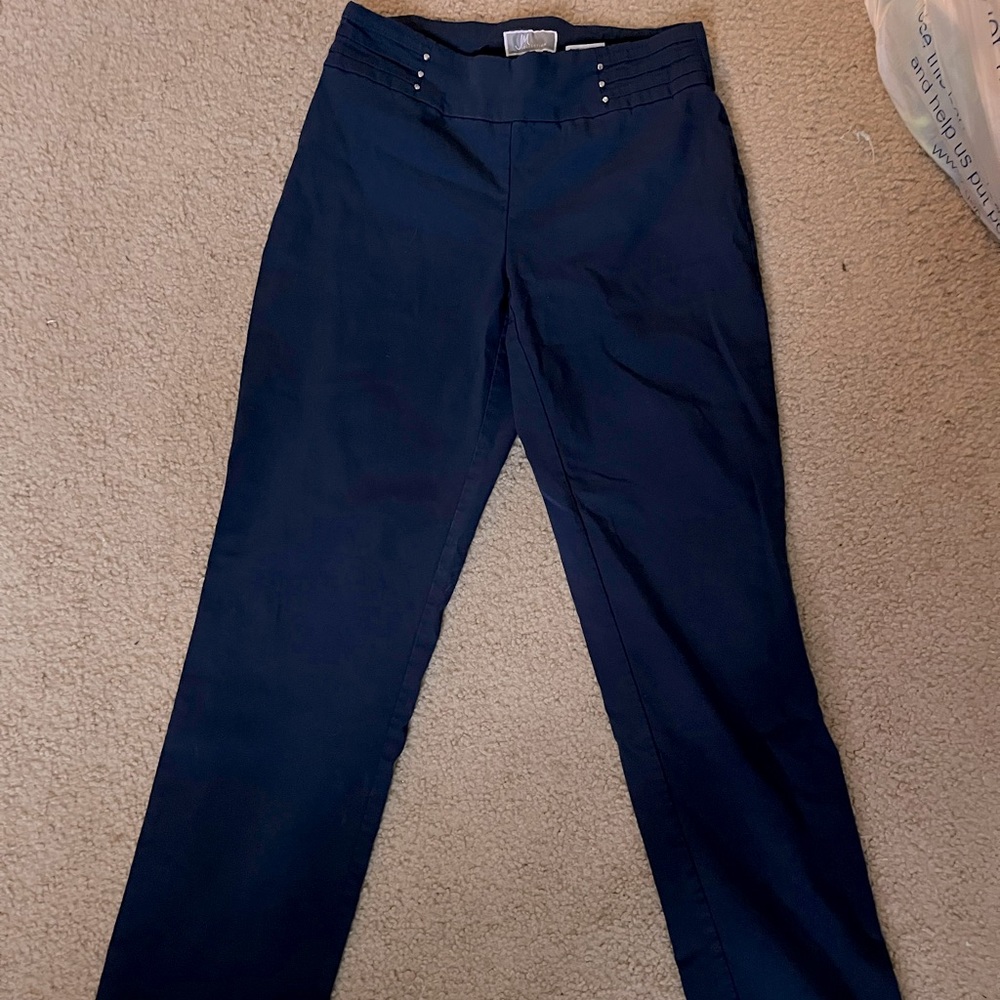 Studded Pull-On Tummy Control Straight Leg Pants